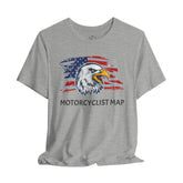 Motorcyclist Map Vintage Soft Crew Neck TShirt